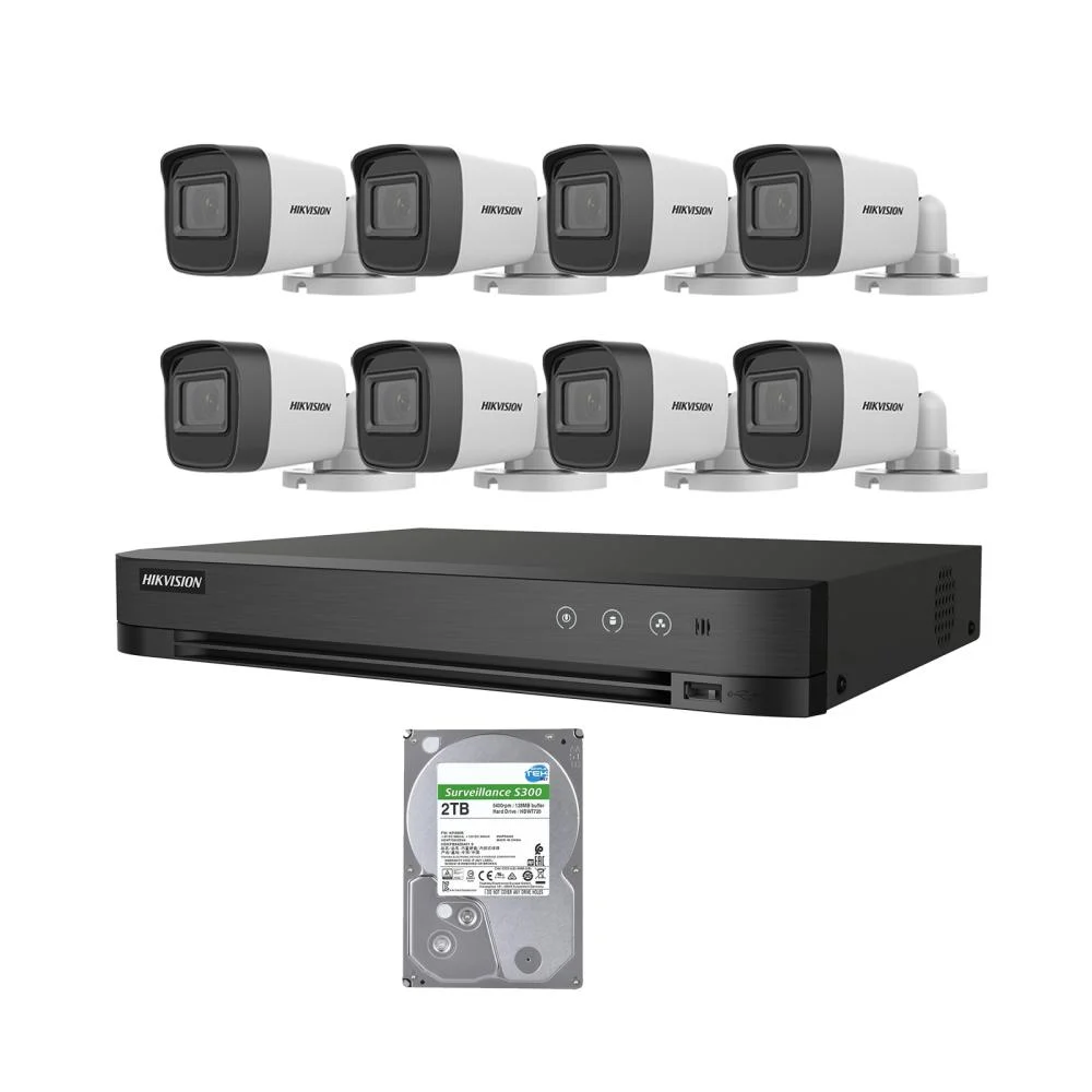 Hikvision 2MP 8-Camera Surveillance System – 8CH DVR, 2TB HDD