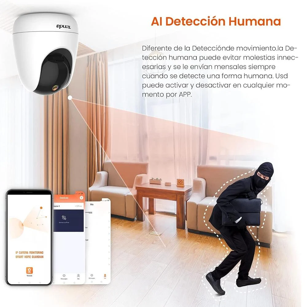 TENDA CP3 Security Pan/Tilt Camera 1080P - Image 4