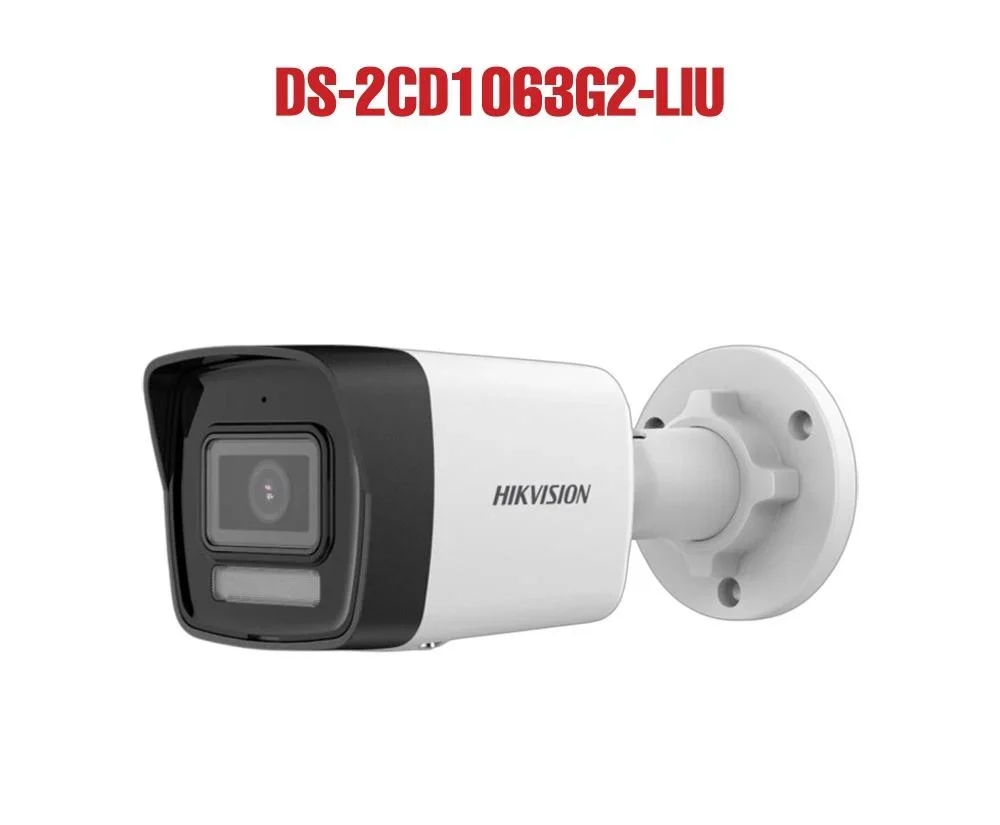 Hikvision DS-2CD1063G2-LIU 6 MP Smart Hybrid Light Fixed Bullet Network AcuSense & Audio Camera