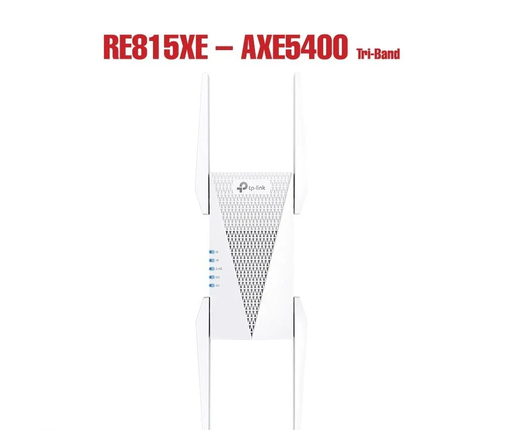 TP-Link RE815XE – AXE5400 Tri-Band Wi-Fi 6E Range Extender with Gigabit Port & EasyMesh Support