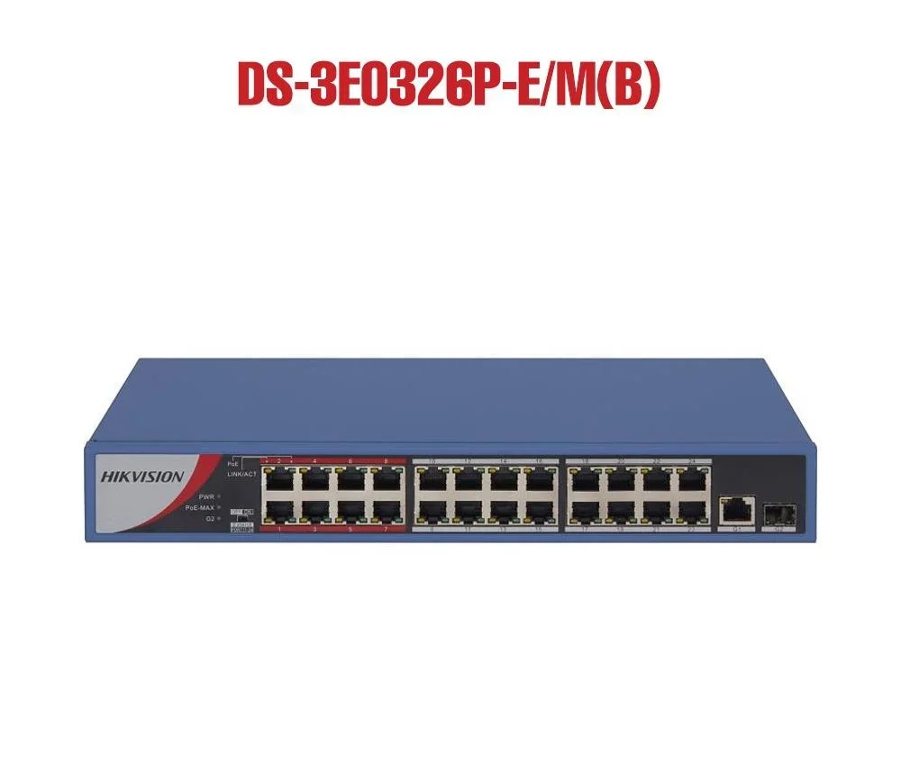 DS-3E0326P-E/M 24 Port Fast Ethernet Unmanaged POE Switch