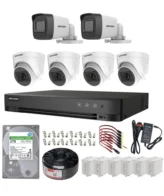 Hikvision 2MP 2 Outdoor + 4 Indoor Camera System with 8CH DVR & 2TB HDD – Complete Surveillance Kit
